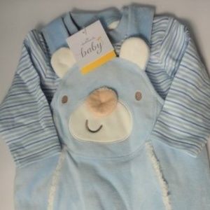 NWT Hallmark 3-6-month boy warm overalls and top